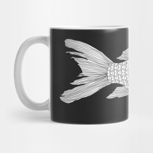 Diamonds Fish Illustration, Fishing Gear Mug